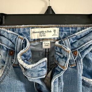 Abercrombie & Fitch Women's Light Blue High Rise Jeans